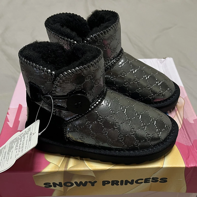 男女童加绒加厚雪地靴