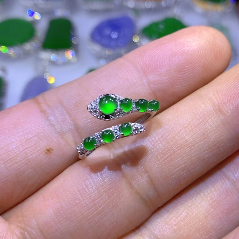 【闪购商品】翡翠挂件银S925镶嵌天然翡翠