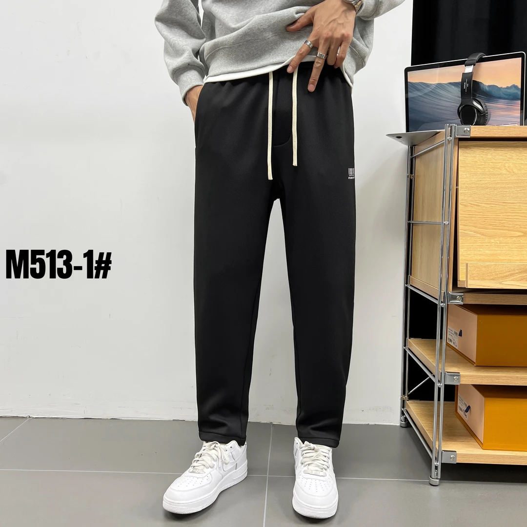 M513/冬季新款加厚加绒束脚裤宽松潮流