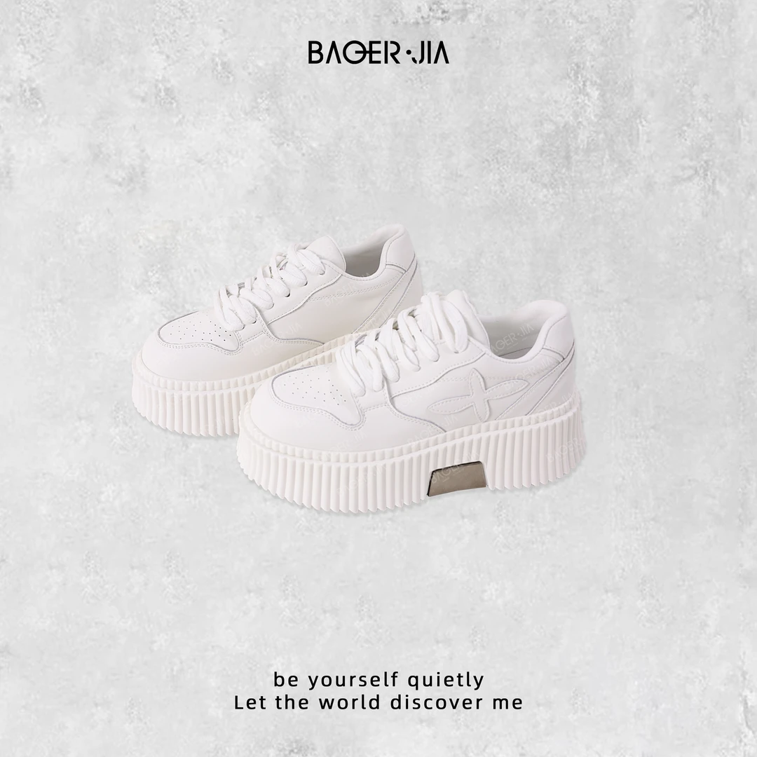1-【8CM潮鞋】宝儿家含幂BM24625101休闲厚底小白鞋韩版百搭时尚鞋