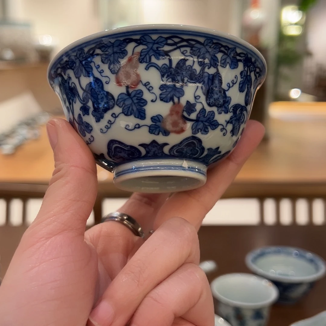 微瑕臻玉古坊原矿孔雀石青花釉里红