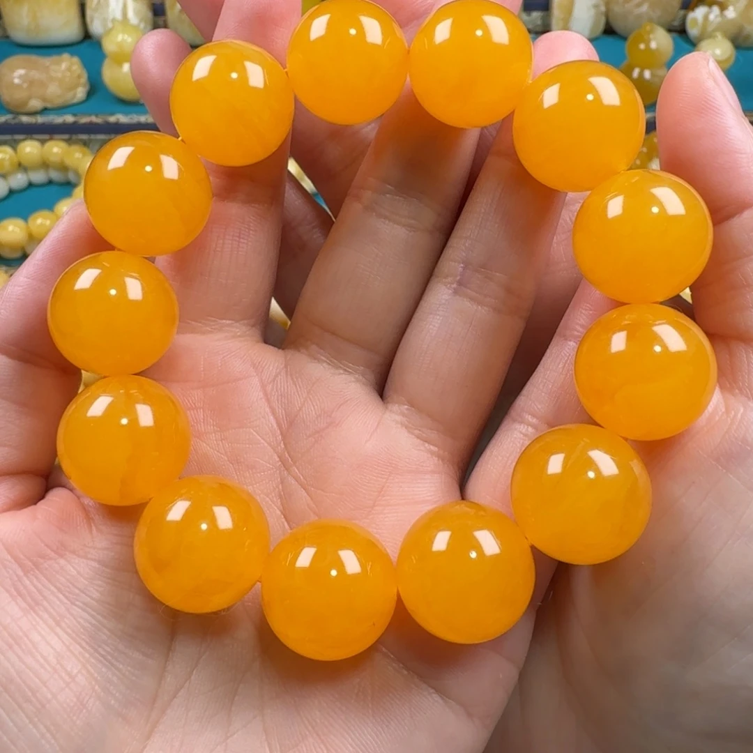 琥珀未镶嵌手链同料