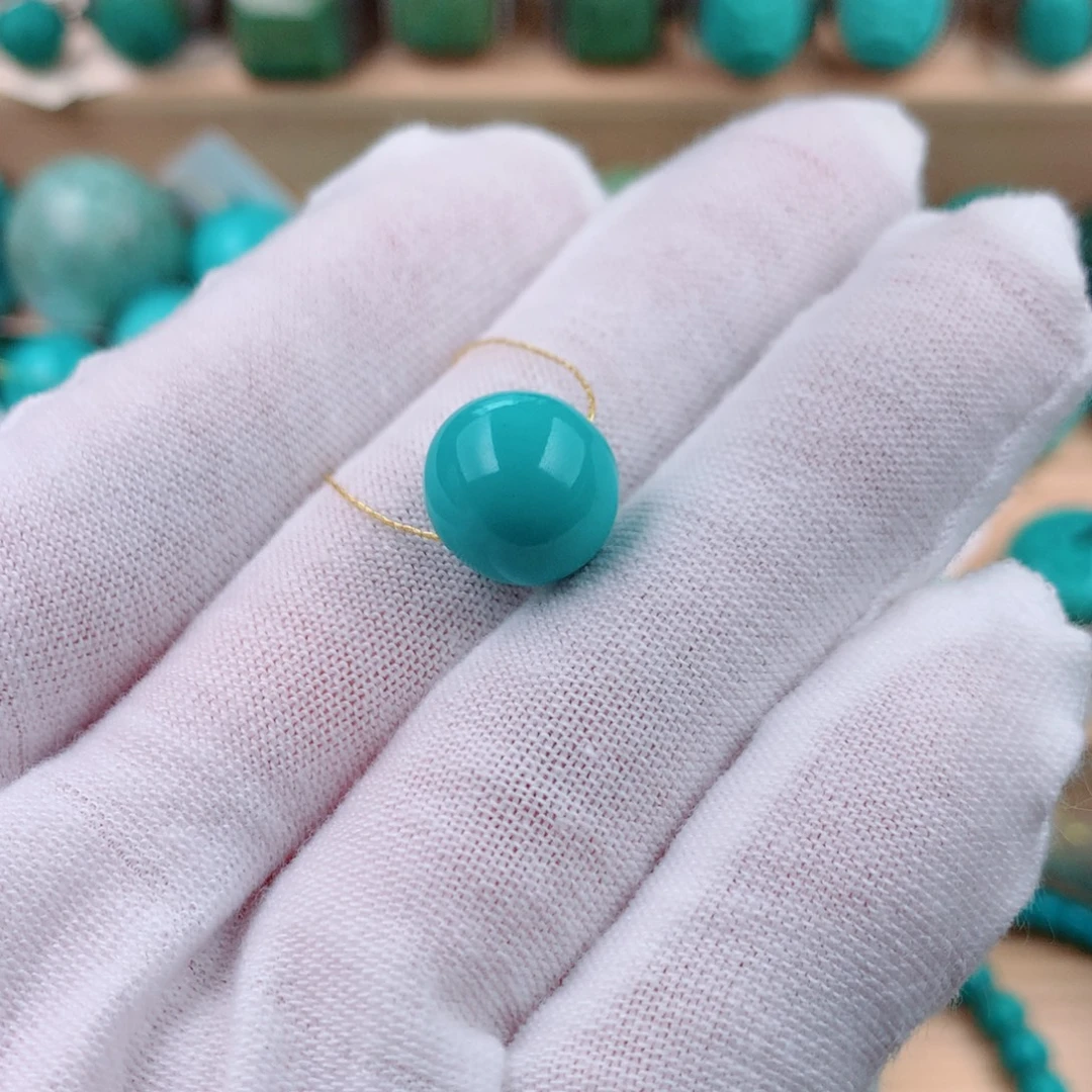 绿松石未镶嵌珠宝奇石12.3mm