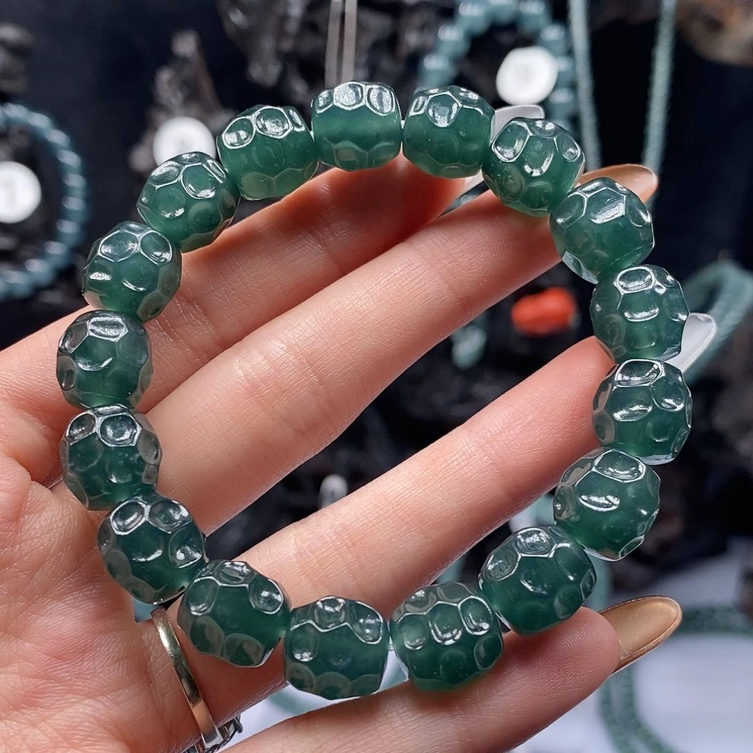 未镶嵌手链翡翠O*i11.5mm深坑无相手串