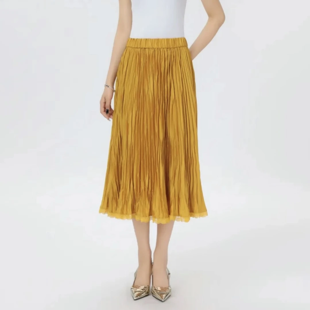 AMASS/阿玛施AMASS/阿玛施高级感蕾丝飘逸感松紧腰半身裙5200320