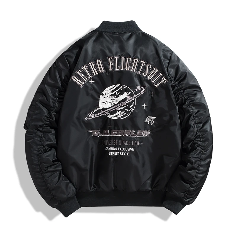 秋冬季ma1双面穿飞行员男士夹克加棉加厚宽松棒球领保暖休闲外套