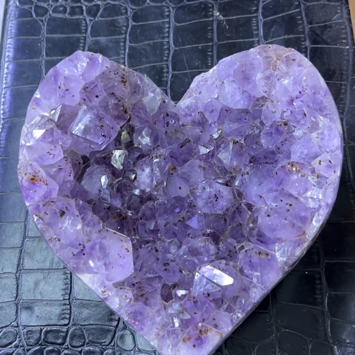 水晶22K金镶嵌发饰钛晶爱心