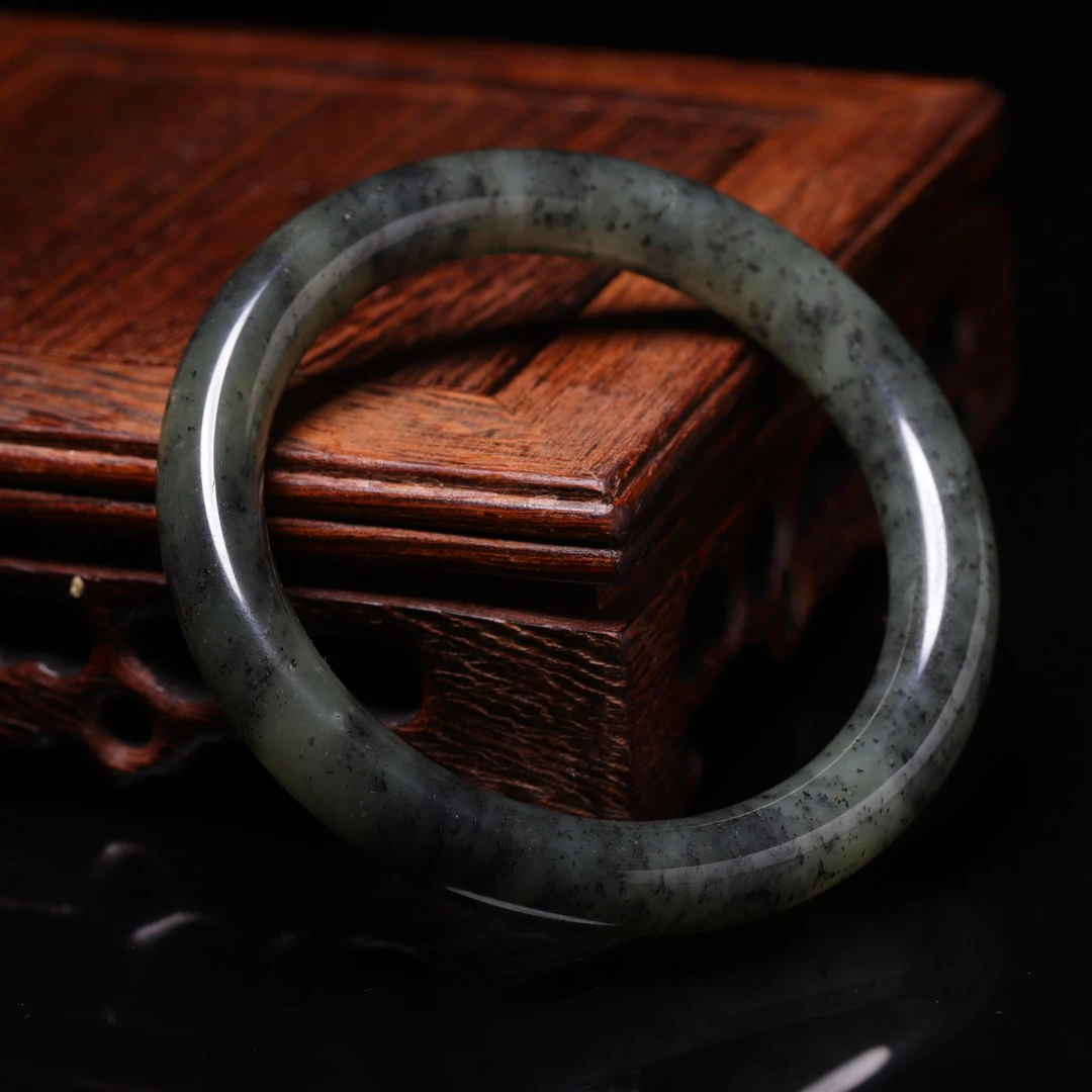 清代和田玉青花手镯-NX