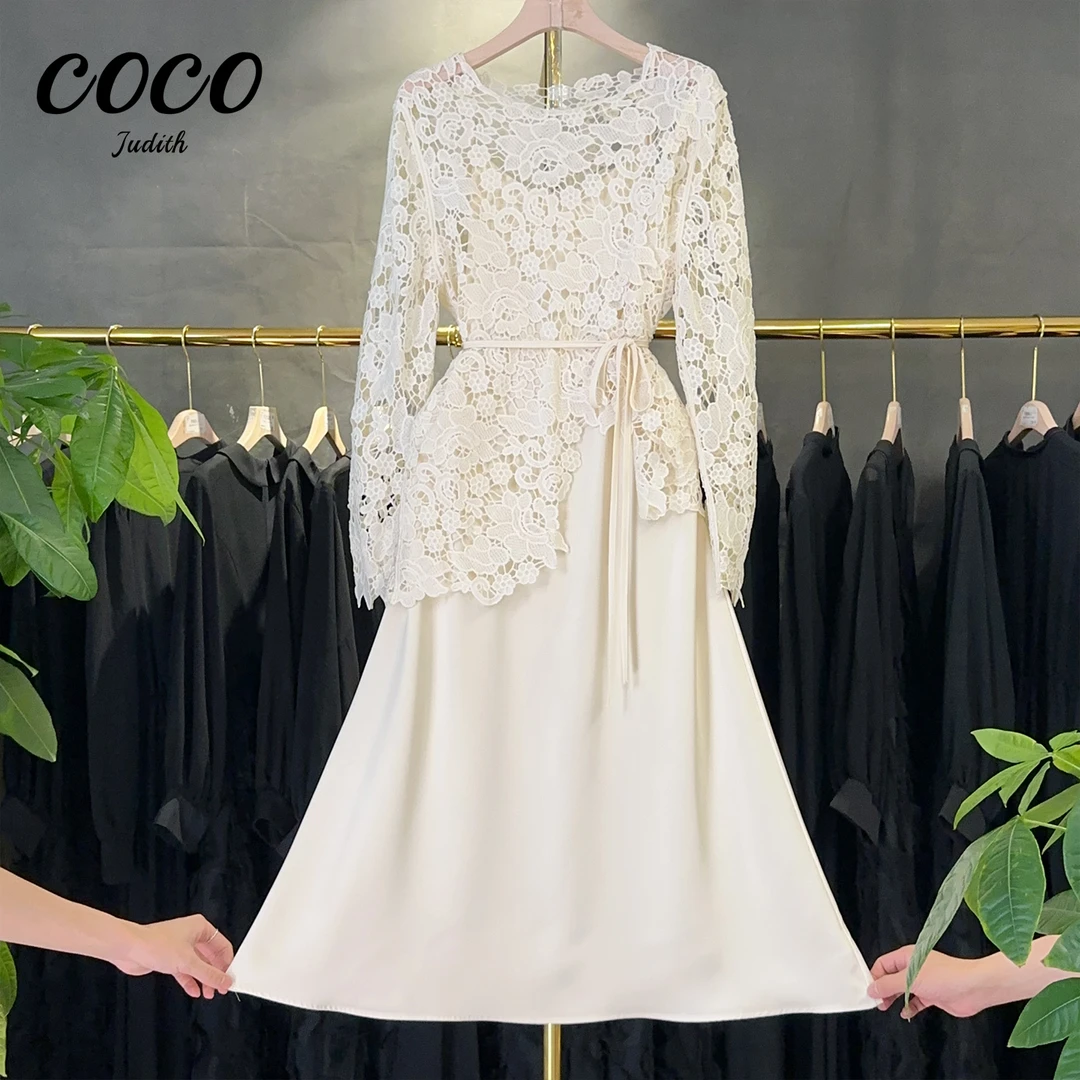 现货【RG5539】2025年新款蕾丝显瘦气质轻奢时尚设计师网红裙长款