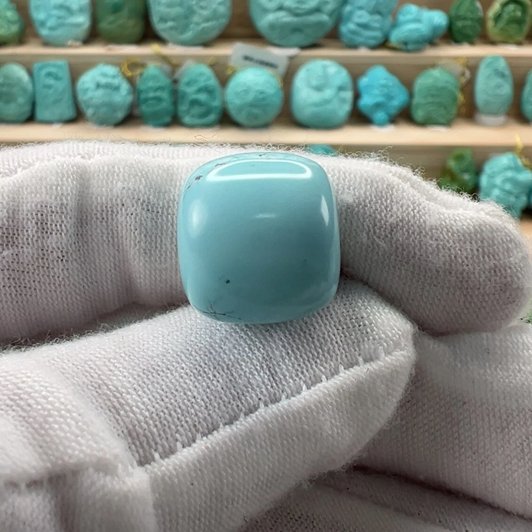 未镶嵌绿松石老型珠14.6x13.2mm