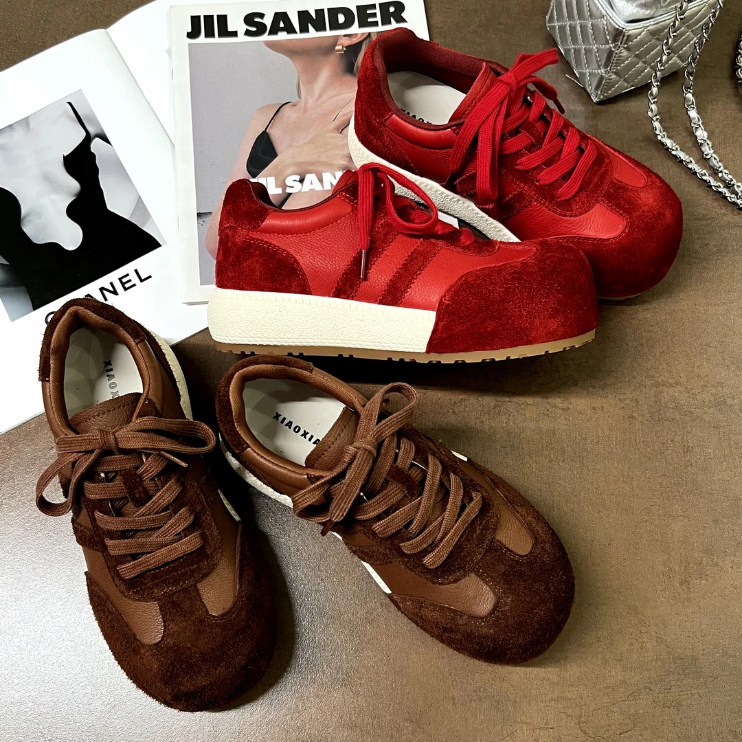 小小苏-晨晨-5cm德训鞋通用春圆头时尚休闲鞋单鞋职场;EQX55521