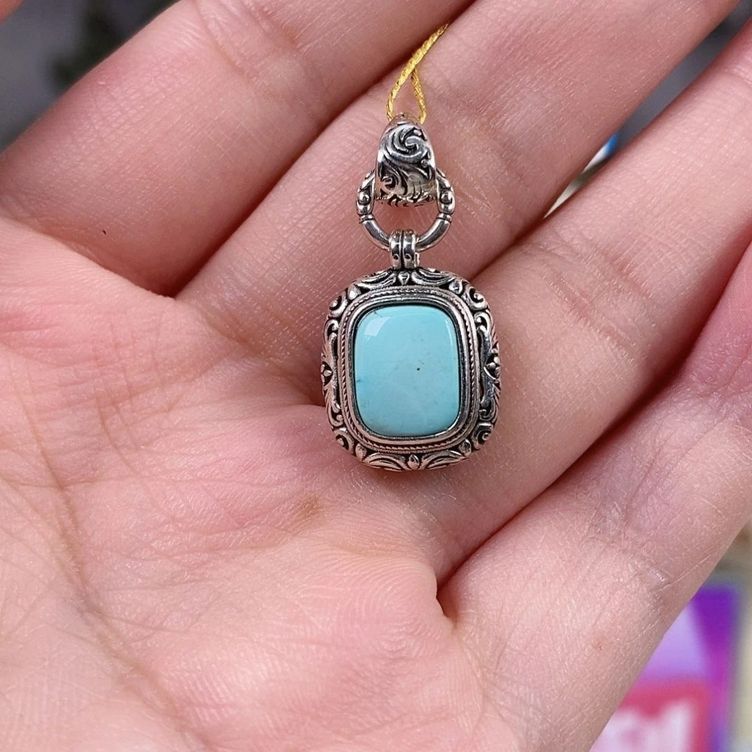 绿松石银S925镶嵌珠宝奇石