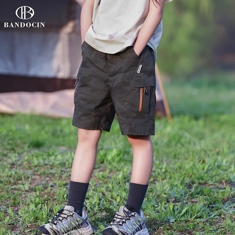 BANDOCIN/半度闲2025夏季新款户外薄款中大童出游速干休闲短裤