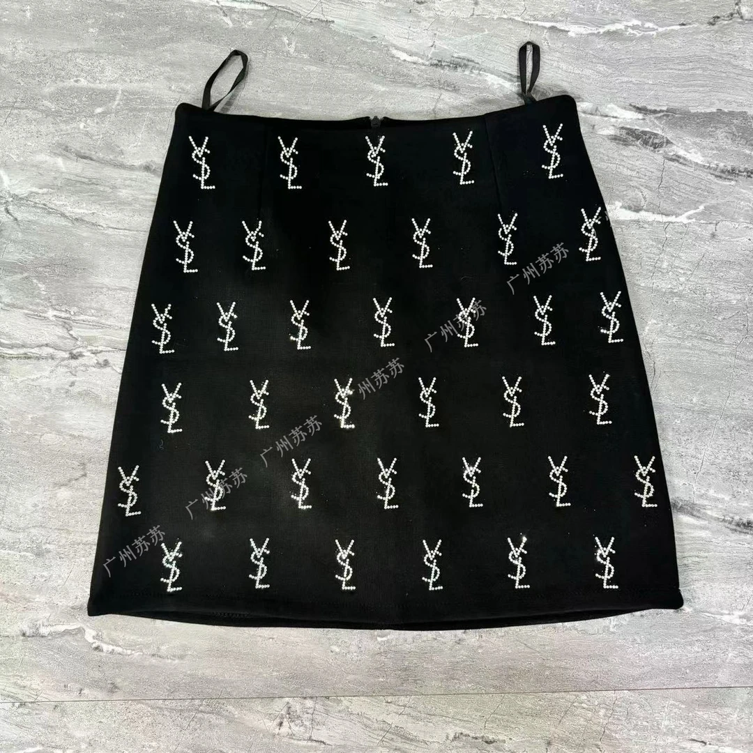 重工烫钻显瘦半身裙气质短款时尚短款A字设计感高级感