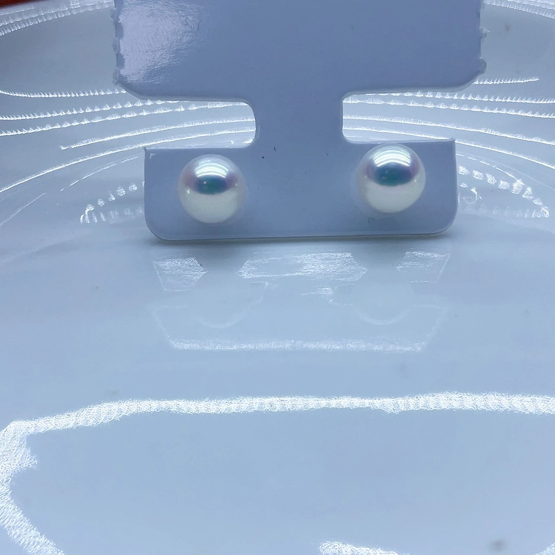 银S925镶嵌耳饰淡水珍珠