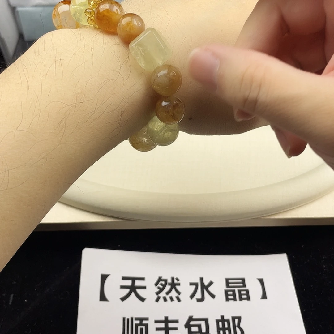 水晶手串银S925镶嵌