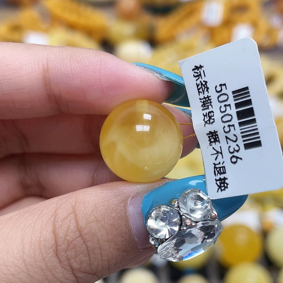 蜜蜡未镶嵌珠宝奇石穆*15.0mm圆珠