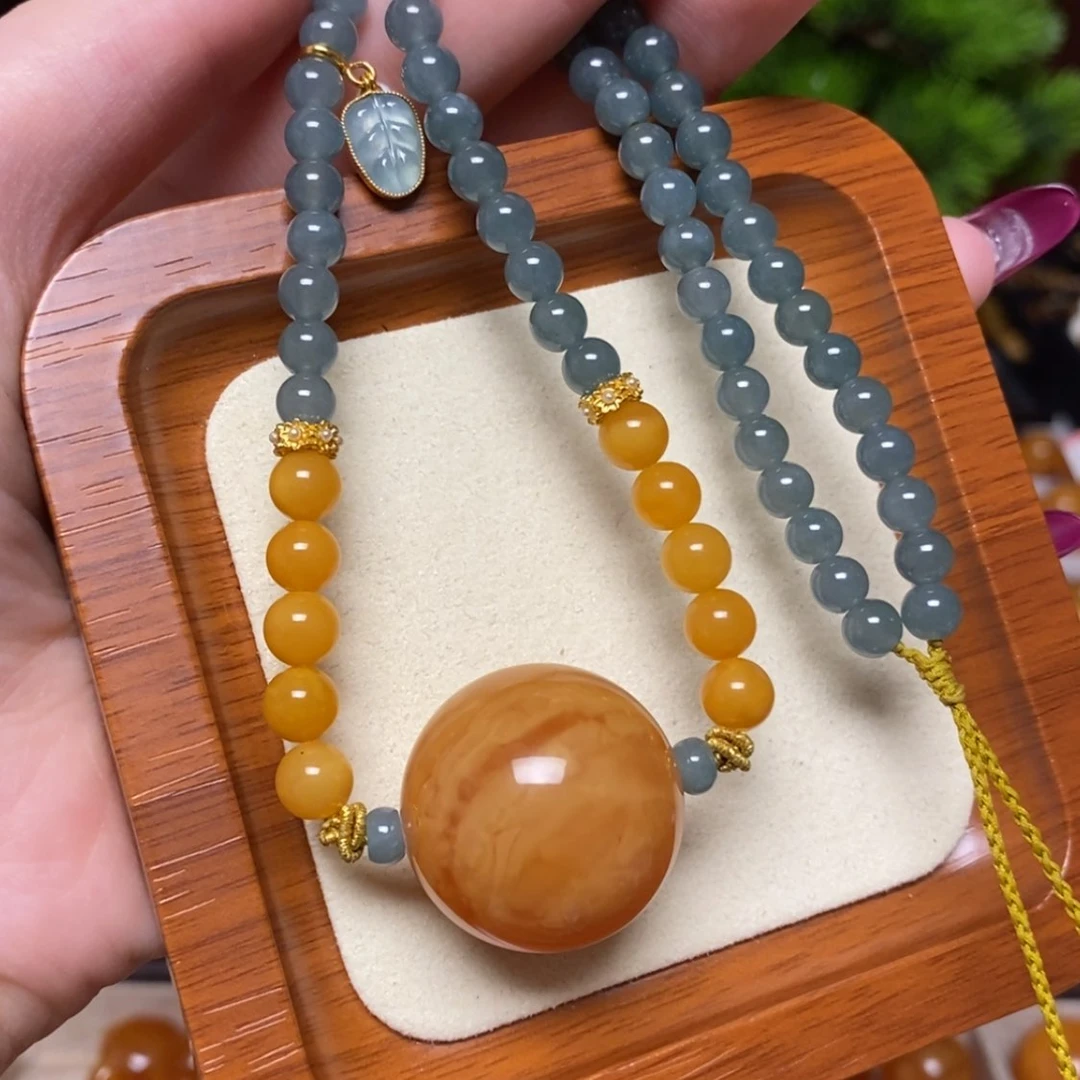 【闪购商品】蜜蜡颈饰未镶嵌项链