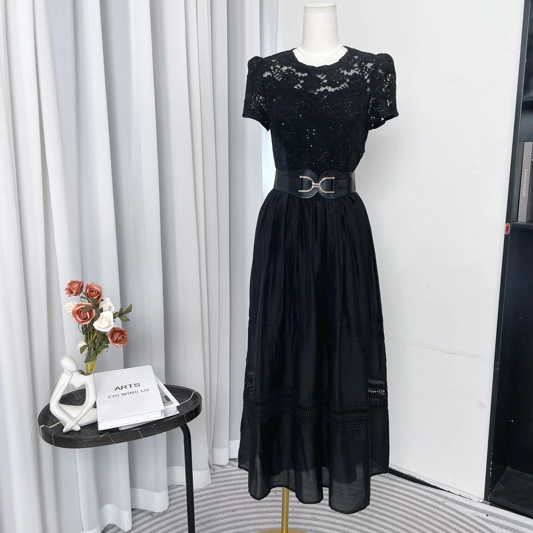 拉夏贝尔25夏季新气质时尚高级收腰显瘦连衣裙 16278 SCK