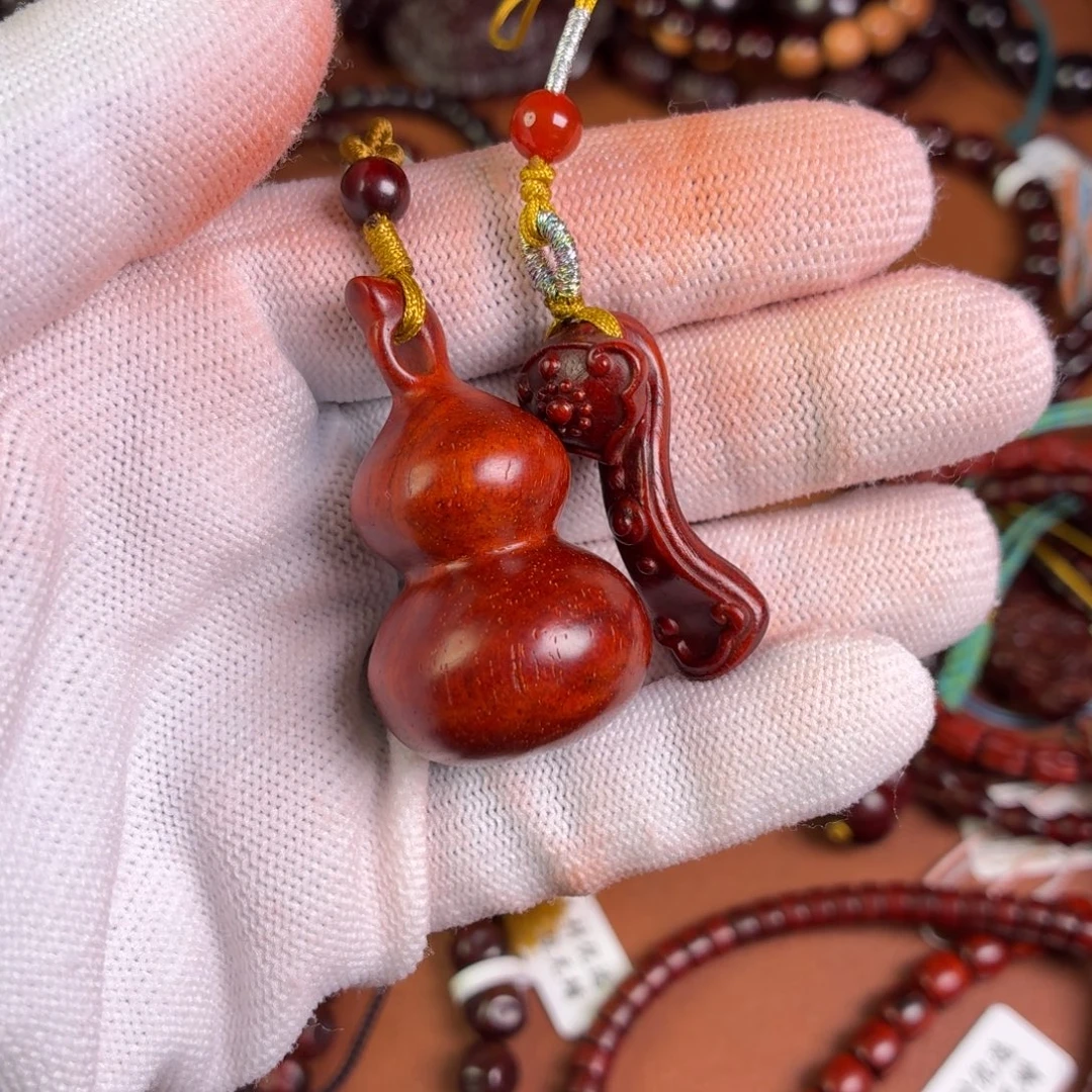 绝***K小叶紫檀手串/手链葫芦➕如意