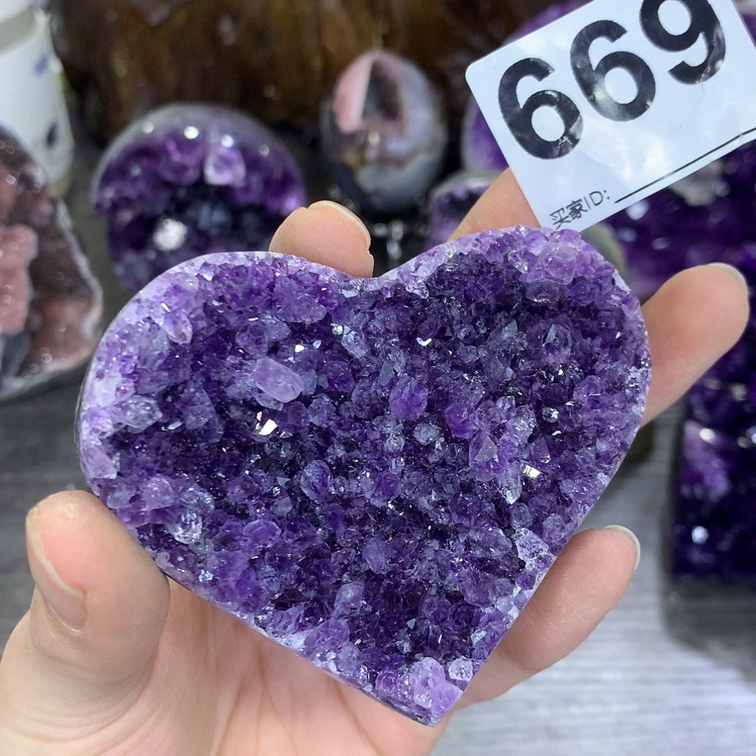 紫晶珠宝半成品未镶嵌669