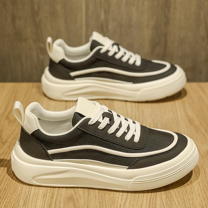 2025秋季上新爆款男士休闲鞋厚底增高鞋时尚百搭潮流透气韩版男鞋