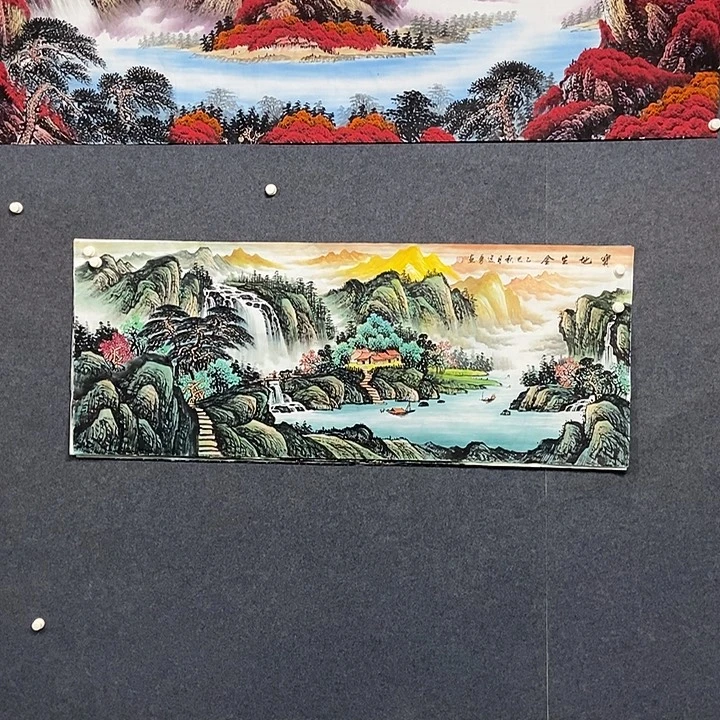 国画小六尺山水一副