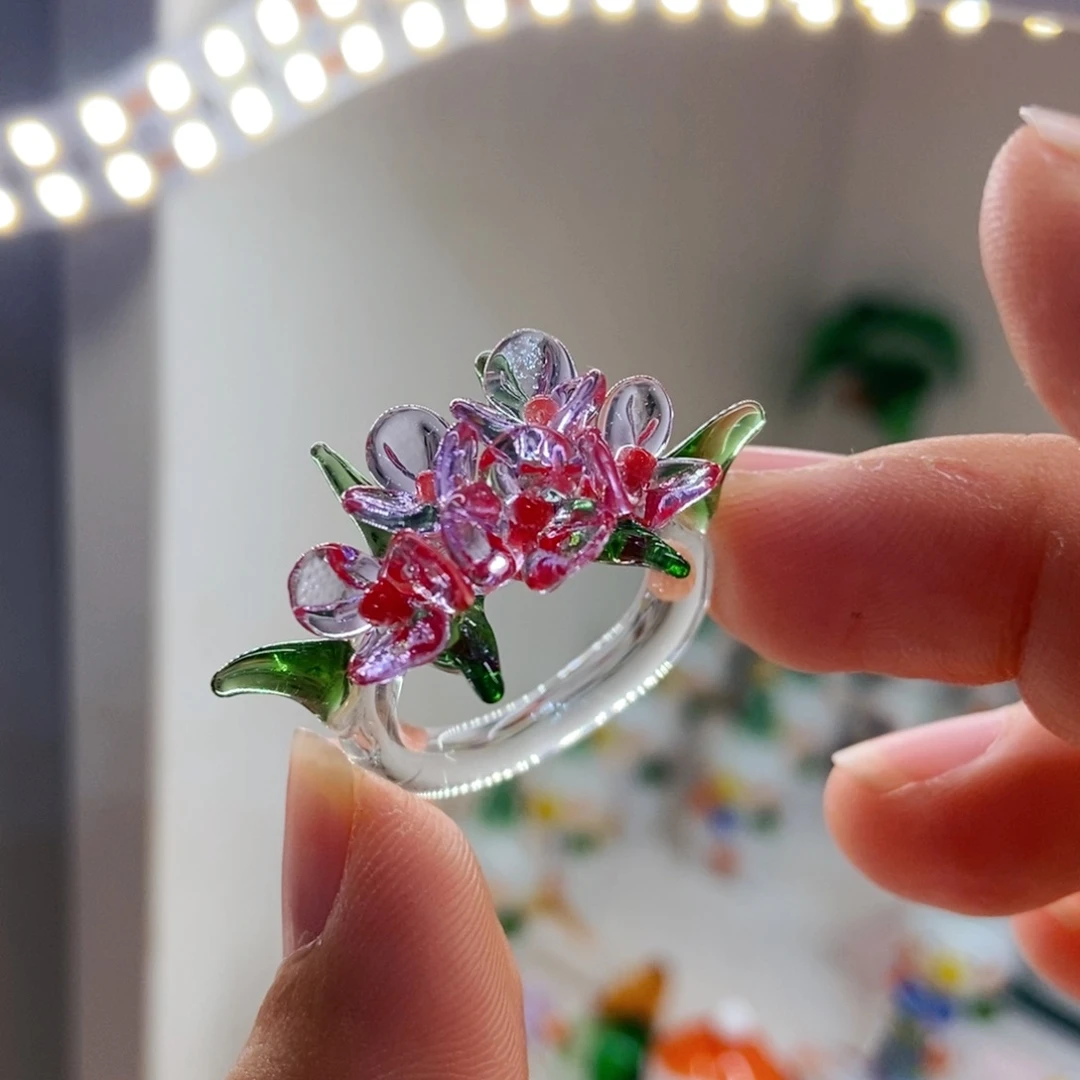 琉璃手工艺品戒指