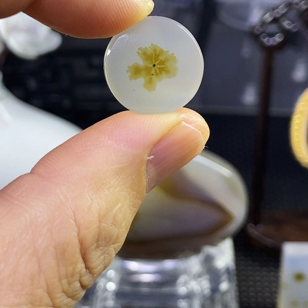 合成碳硅石非金属时尚图纹画面石饰品