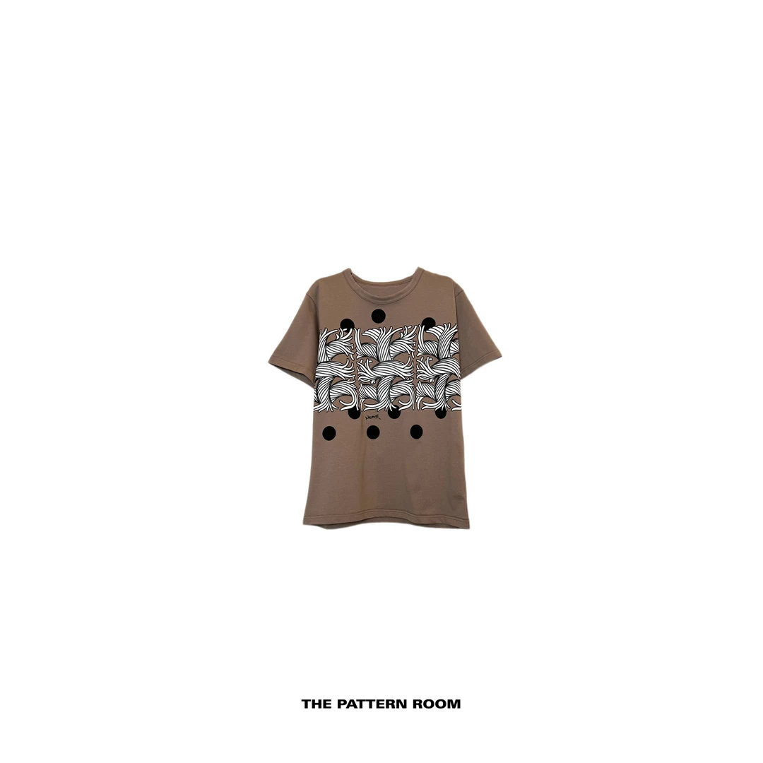 The pattern room | 新经典绳结波点肌理印花呼吸棉T恤