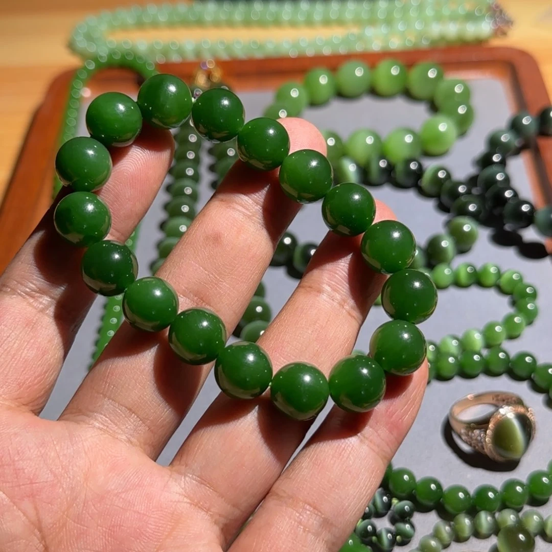 和田玉（碧玉）未镶嵌珠宝半成品豪****許