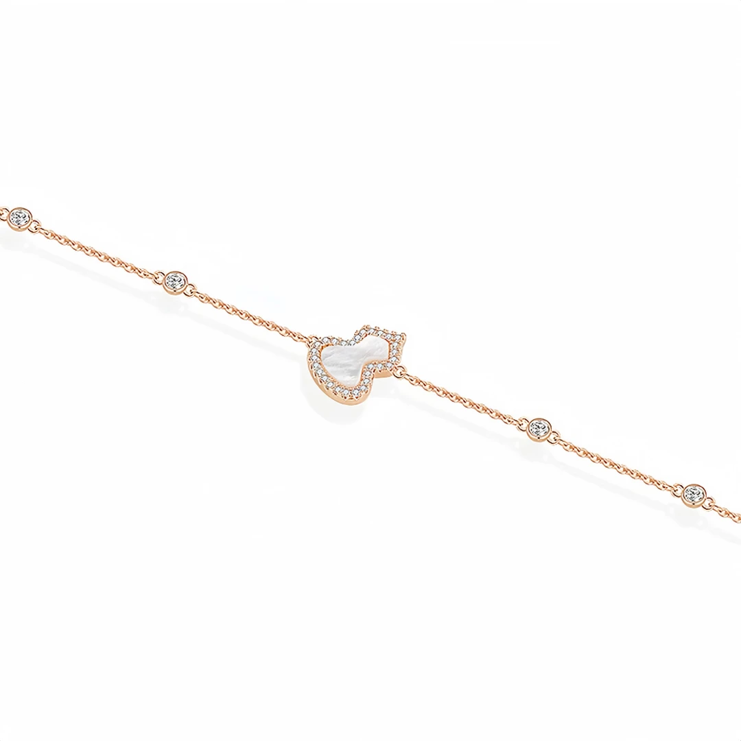 铜合金贝壳手链 时尚葫芦手链FS1272轻奢百搭（白）