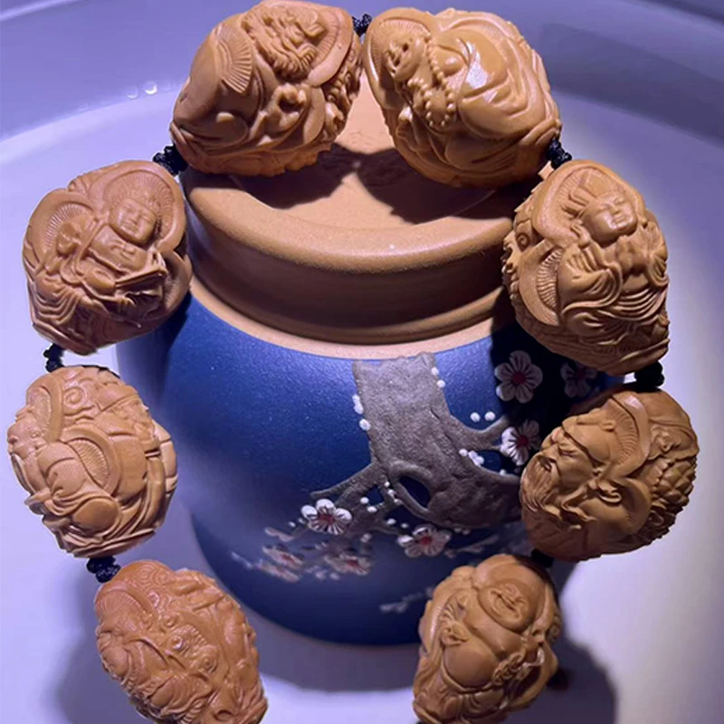 橄榄核雕刻天上人间手串 新品天上人间精品手串男女款