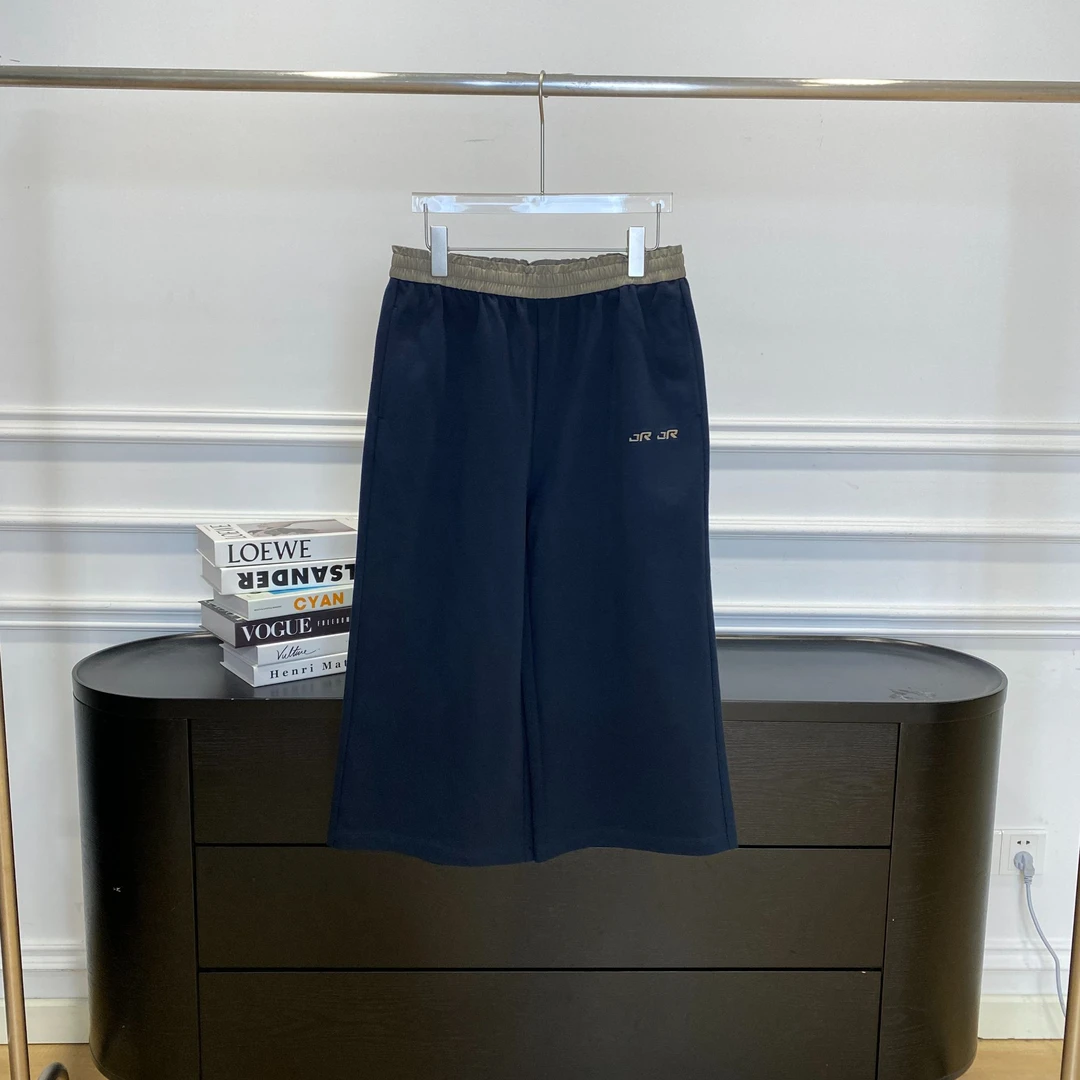 JR 藏青运动中裤休闲裤25年春夏JWHAAK500956——1398