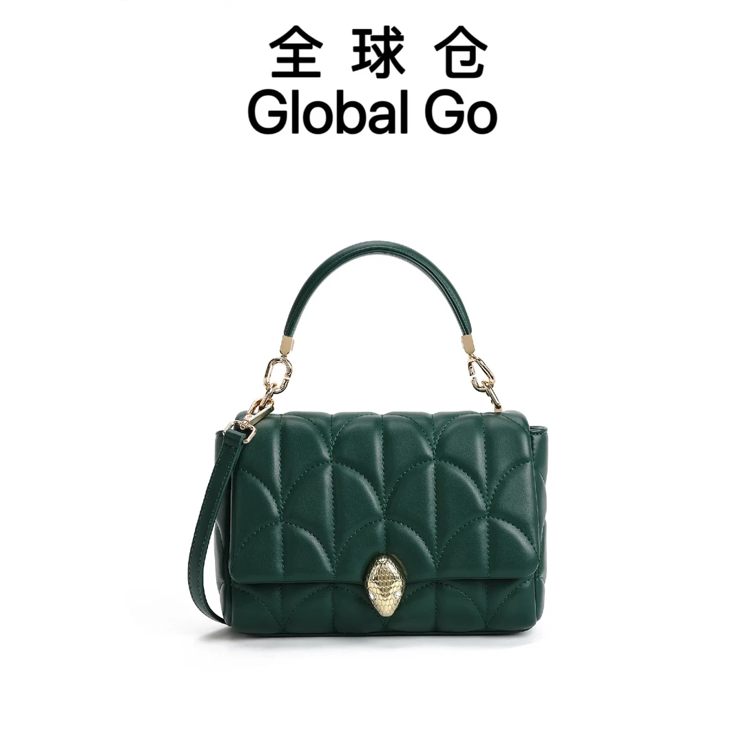 【全球仓Global Go】时尚潮流高级感墨绿色单肩斜挎包