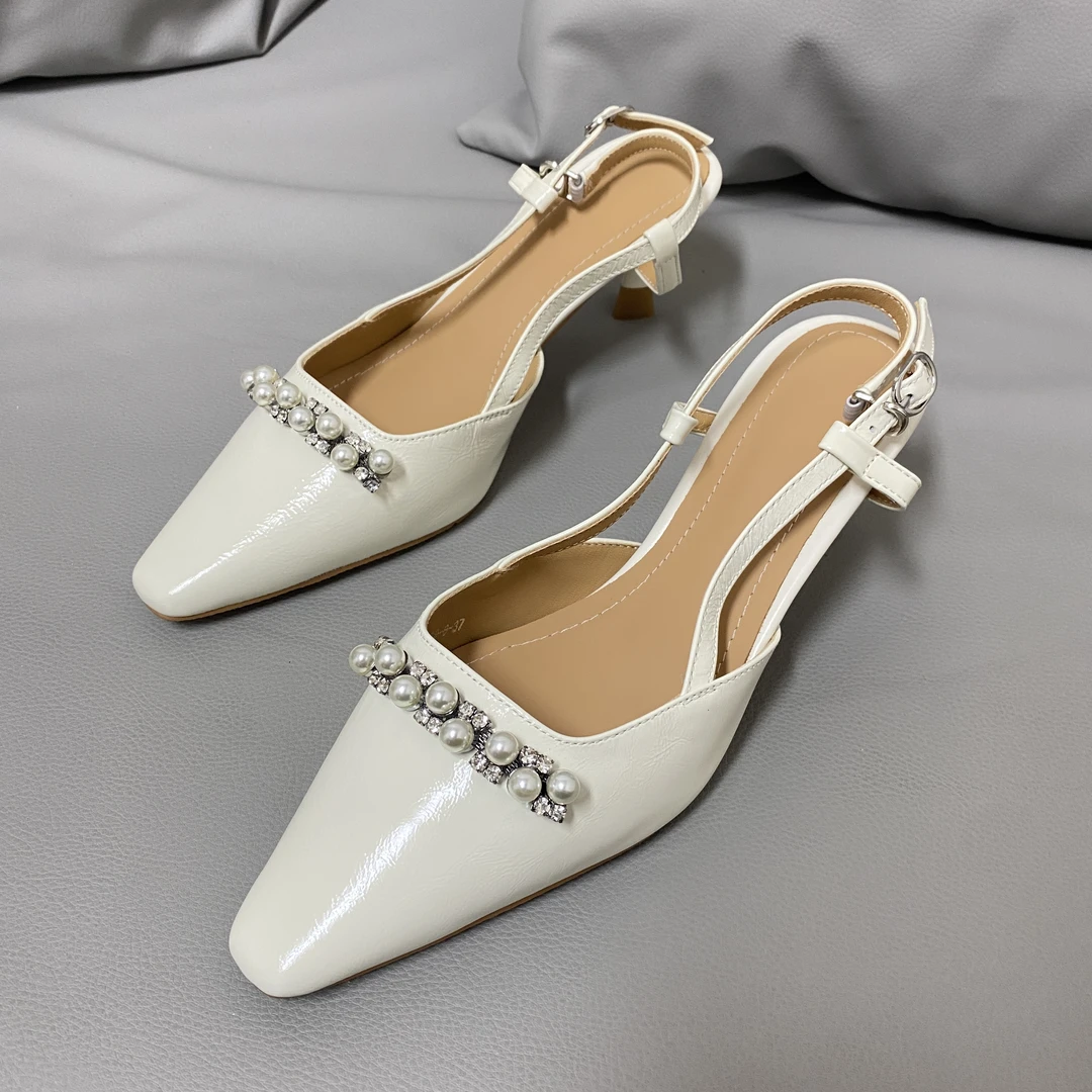 A89-8 店长自留新款！凉鞋尖头细跟气质百搭浅口高跟鞋凉鞋女