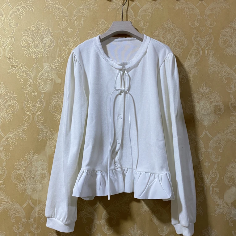 2506秋冬新款法式拼接上衣女高级感蝴蝶结时尚潮流显瘦长袖衬衣