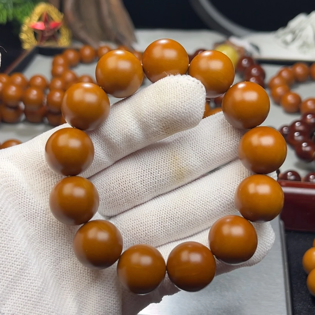 橄榄核手串家**少1.7+树王全品铁核 小孔