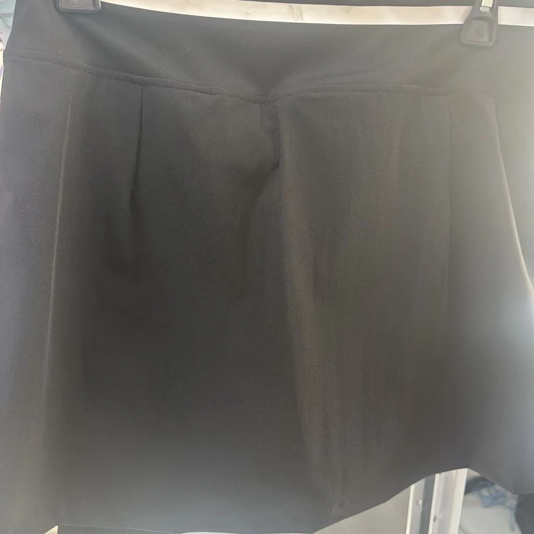 D高腰显瘦开叉A字裤裙女夏季日常通勤百搭短裙