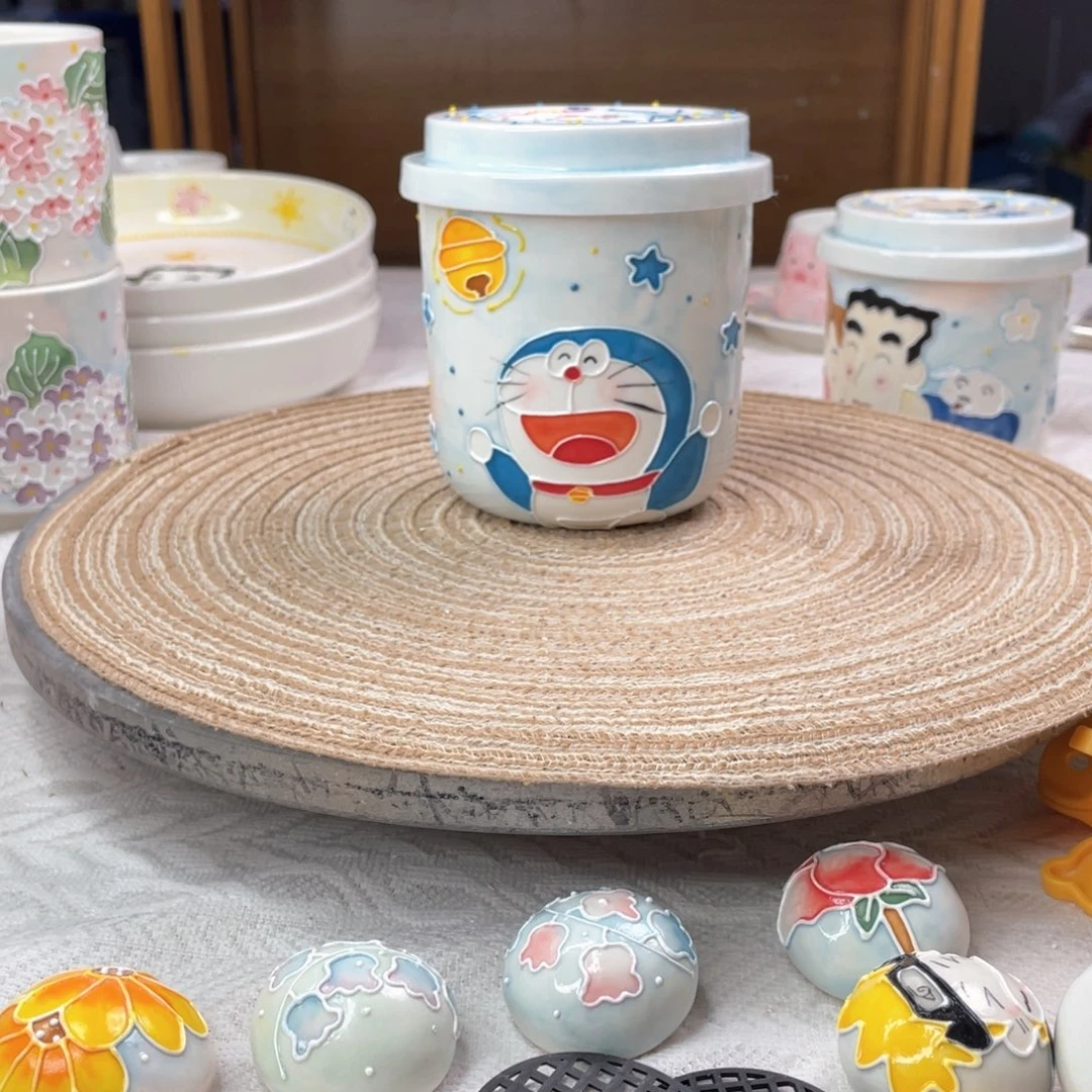 手绘手工制作陶瓷5菲***歌