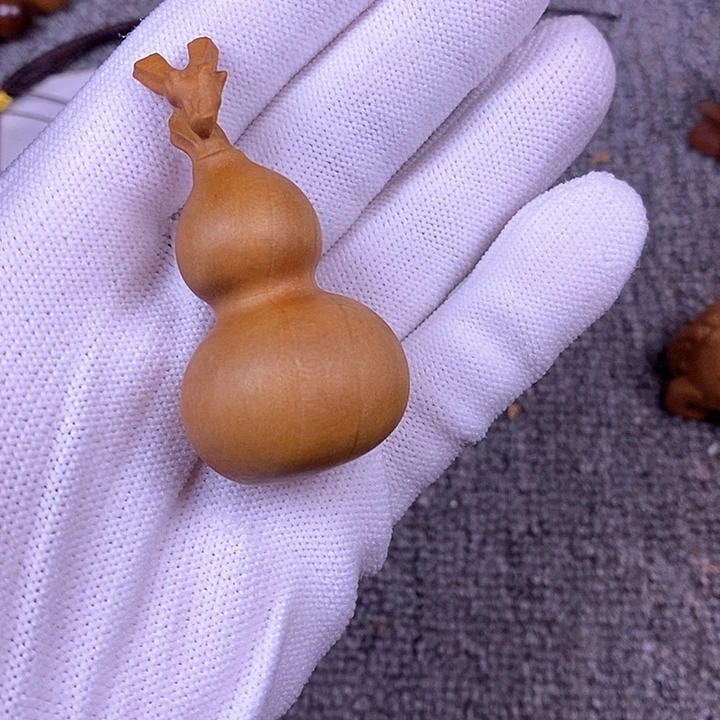 檀香木无事牌老山檀香雕刻龙头大葫芦