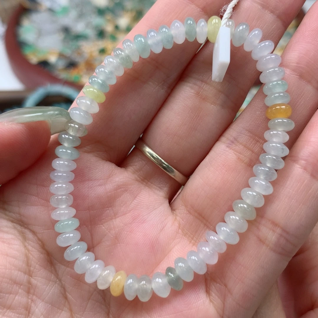 散珠翡翠鼓珠手串