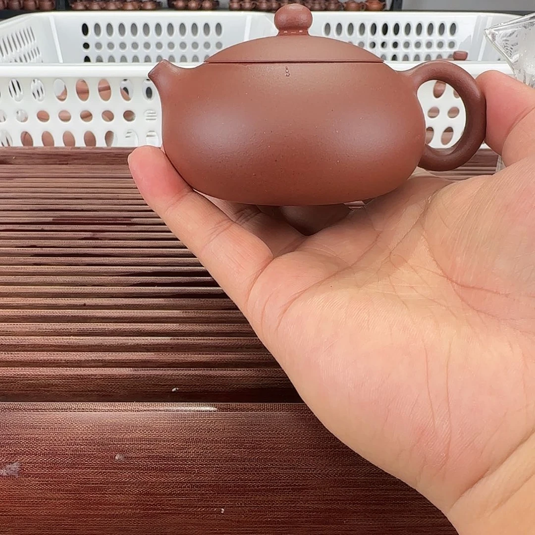 茶壶紫砂老紫泥160cc半手
