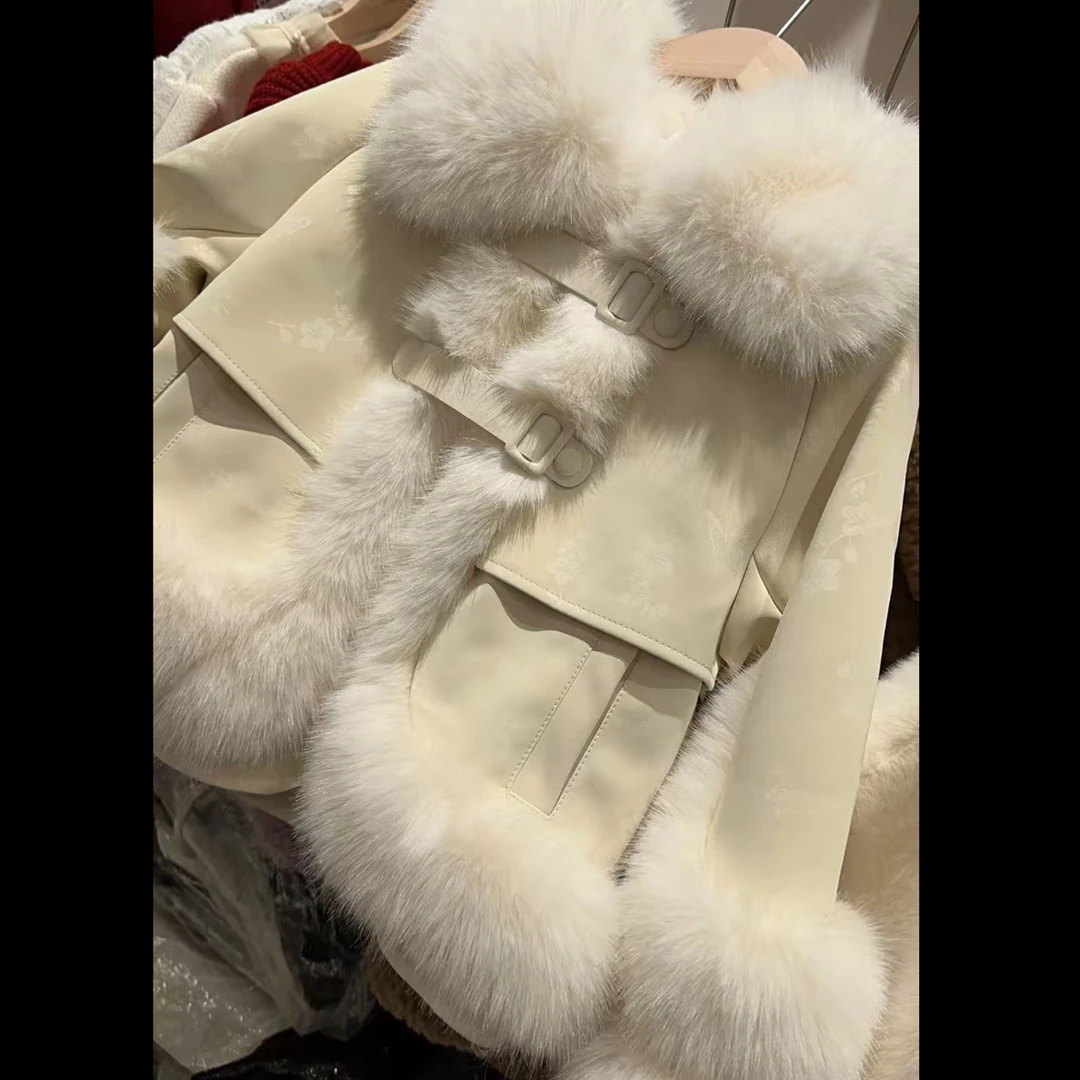 354#-4(衣长55)秋冬新款时髦洋气加厚保暖夹棉外套