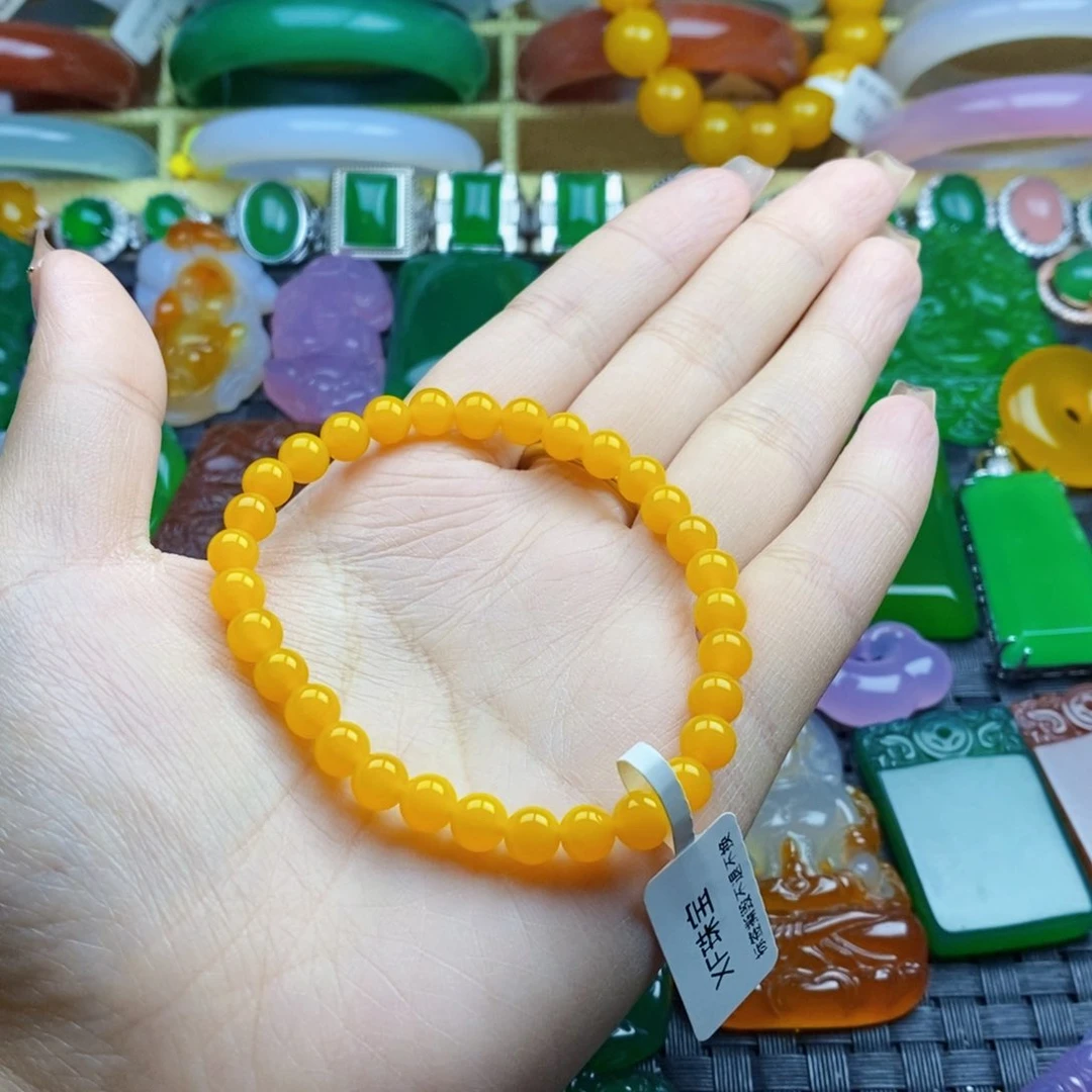 玛瑙/玉髓手串未镶嵌财****贝卡6