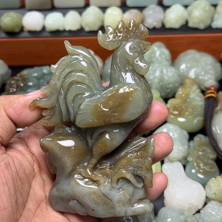 旺***仔和田玉未镶嵌挂件