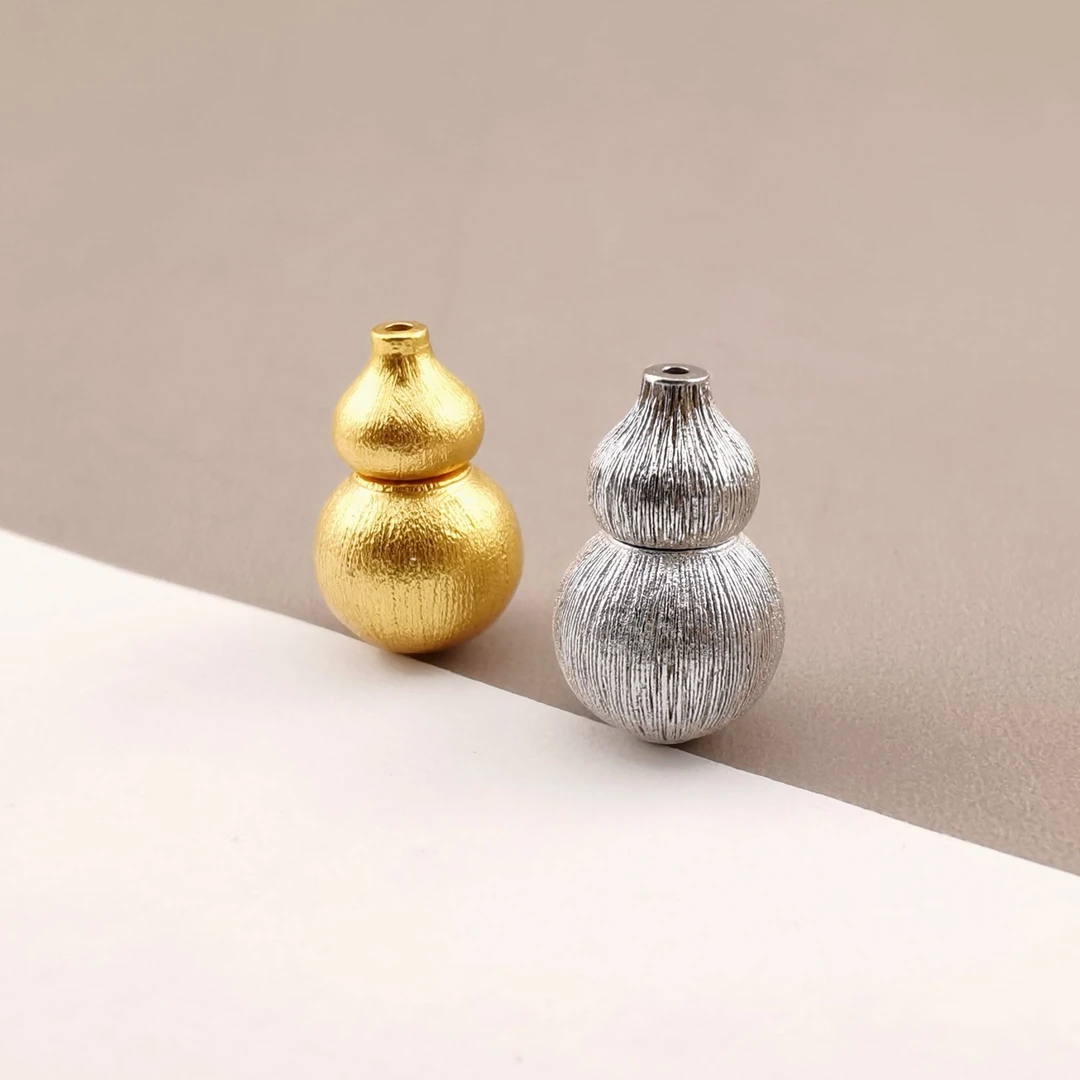 【洛一银饰】【925银】银饰葫芦福禄双全螺丝扣配件配饰项链扣大扣头