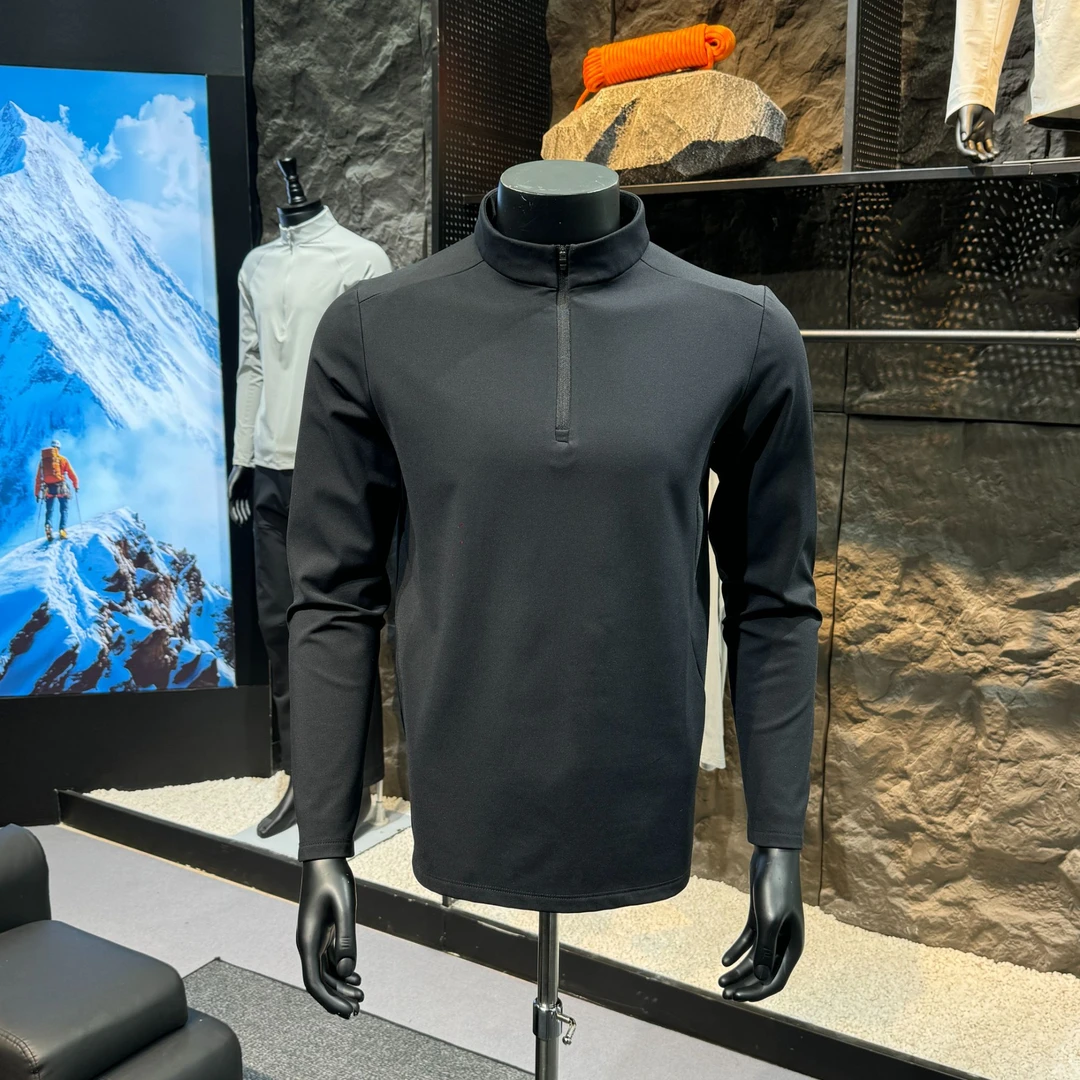 长袖立领拉链厚款不起球秋冬加绒上衣休闲男士运动