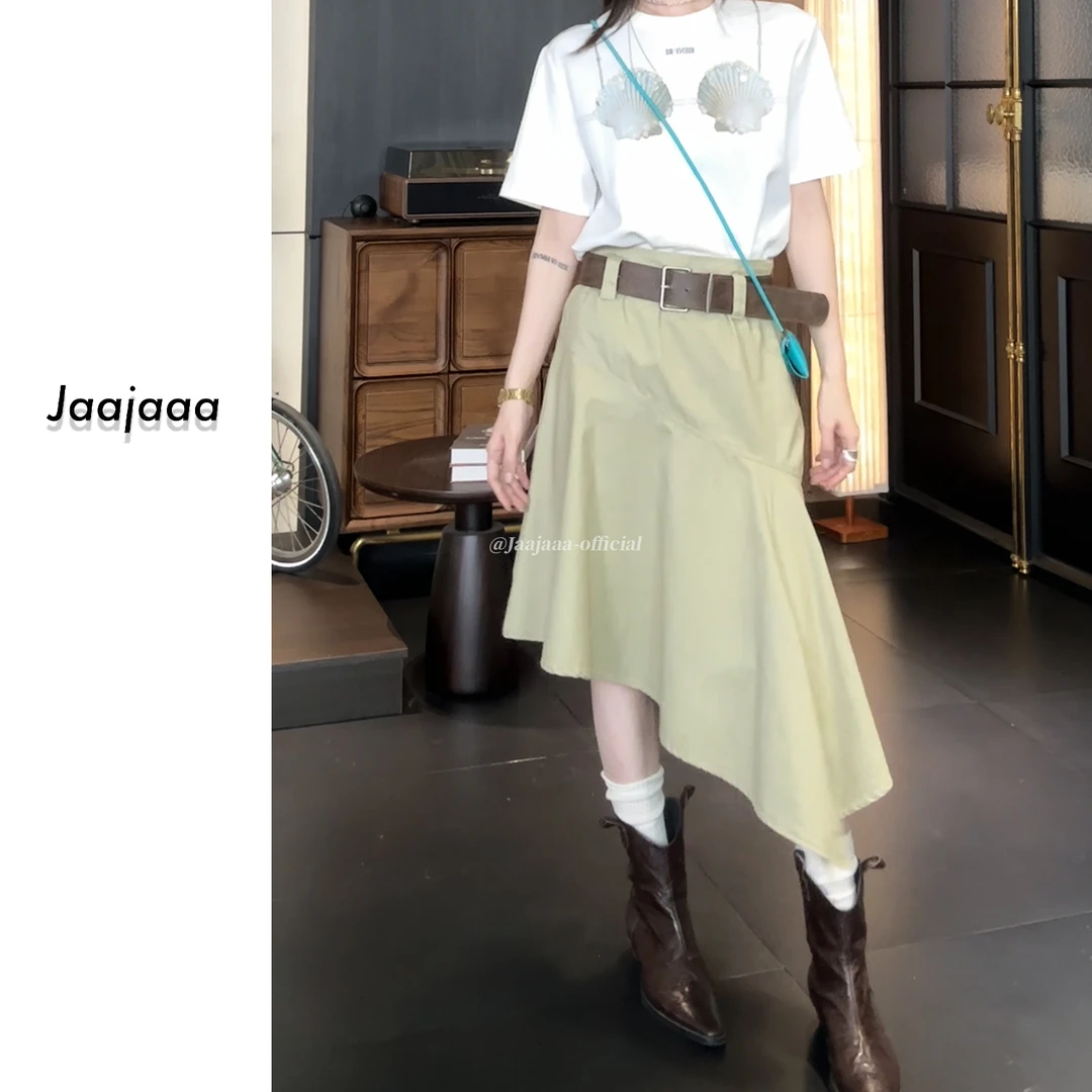 Jaajaaa冷萃曼特宁  小众不规则宽松百搭半身裙/FCCX