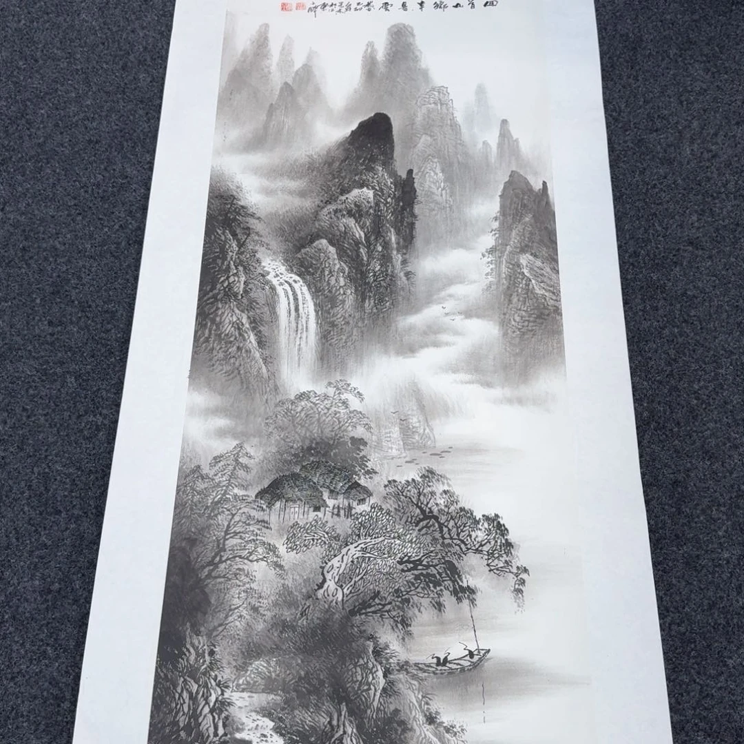 国画纯手绘山水花鸟作品